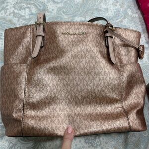 Michael Kors Metallic Rose Tote